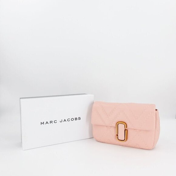 Marc Jacobs J Marc Quilted Leather Shoulder Bag Pink - Picture 1 of 12